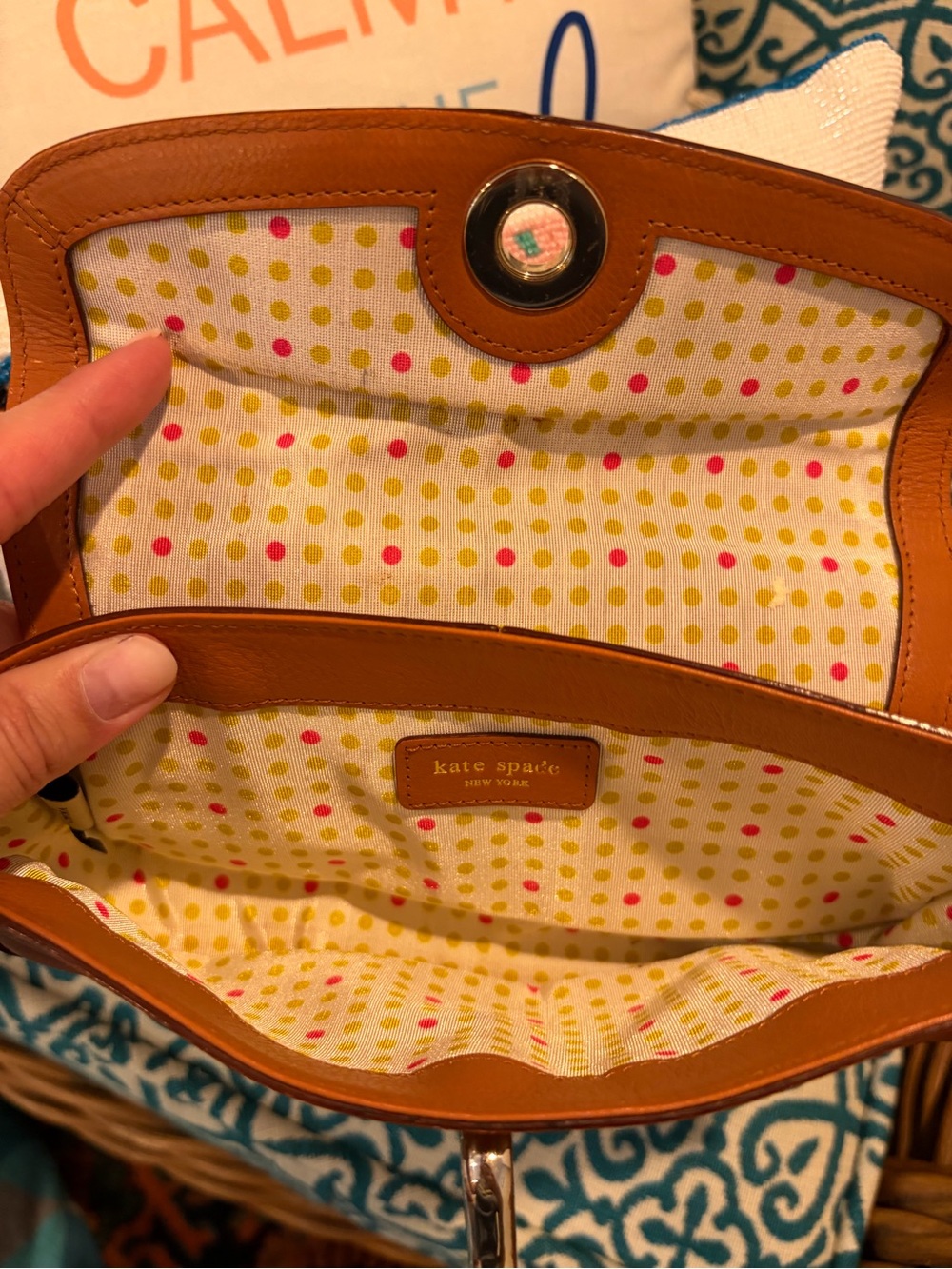 Kate Spade Brown Leather Wristlet Clutch - Picture 5 of 6